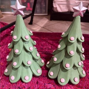 Christmas Tree Decor pink set of 2